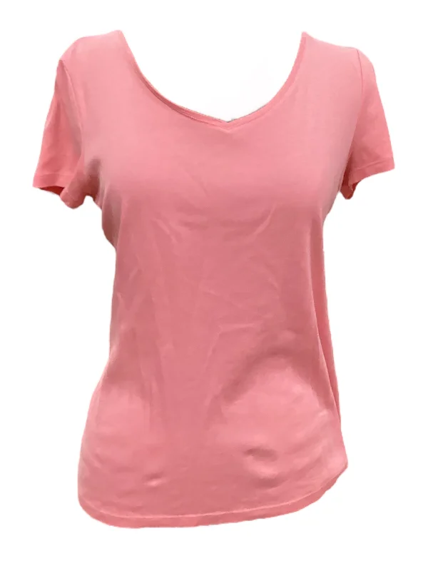 women's T-shirts with curvy cutsTop Short Sleeve By Talbots  Size: S