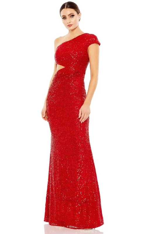 women's machine-washable dressesIeena Duggal 42022 - One Shoulder Gown