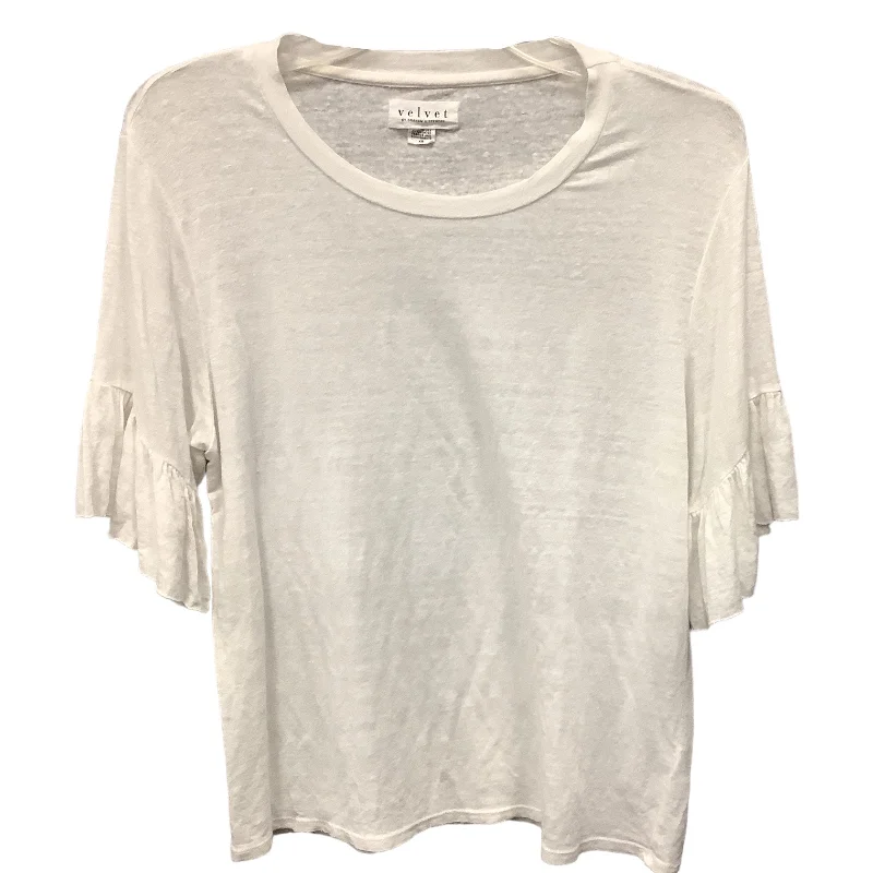 women's T-shirts made of cottonTop Short Sleeve By Velvet By Graham & Spencer  Size: Xs