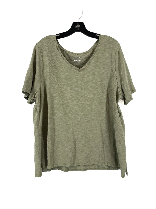 women's T-shirts for autumnTop Short Sleeve Basic By Chicos  Size: 3