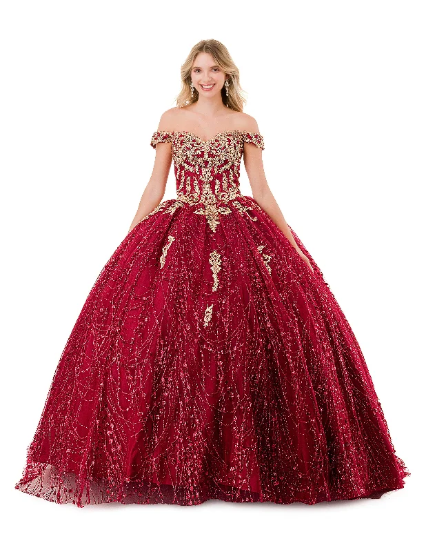 women's cotton dressesTrevi Collection L2753T - Sweetheart Glitter Ballgown