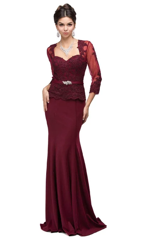 women's limited-edition dressesDancing Queen 9573 - Quarter Sleeve Long Gown