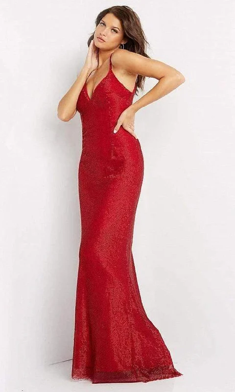 women's beach dressesJovani  05057 - V Neck Sheath Glam  Gown