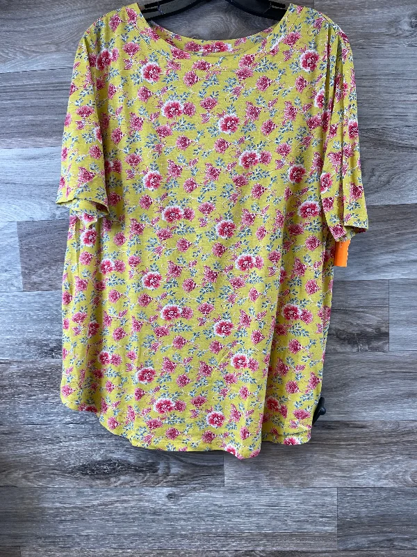 women's T-shirts with unique designsTop Short Sleeve By Loft  Size: Xl