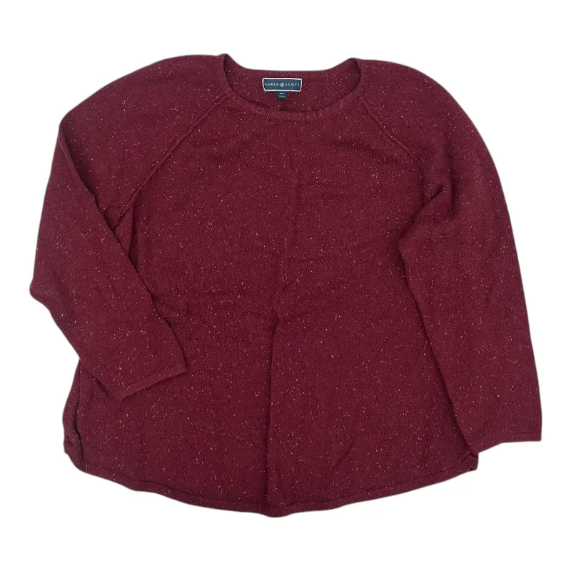 women's tops for cozy nights inTop Ls By Karen Scott In Maroon, Size:3X