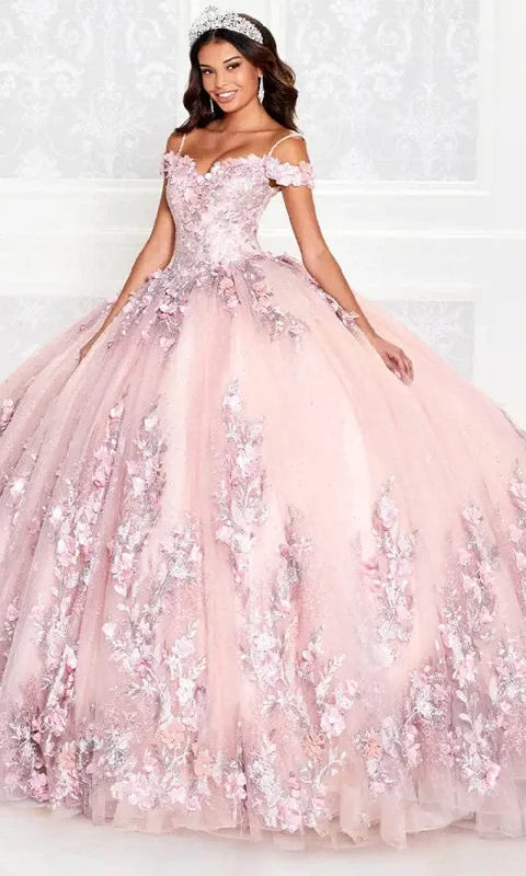 women's pear-shaped body dressesPrincesa by Ariana Vara PR12263 - Off-Shoulder Tulle Ball Gown