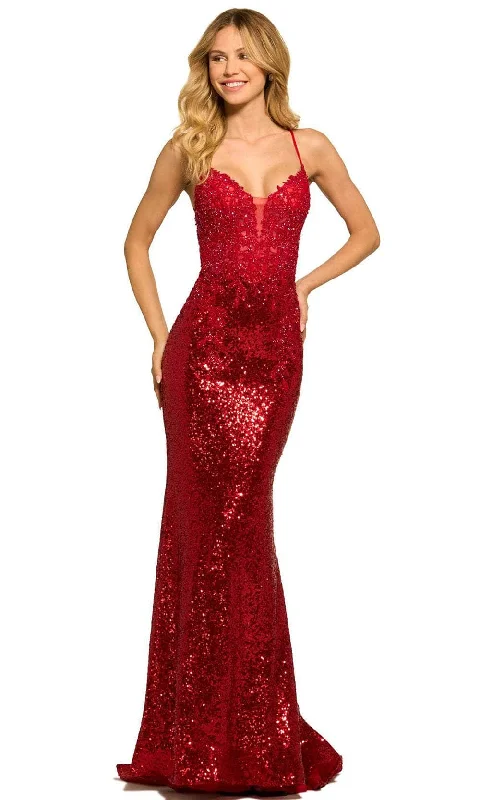 women's prom dressesSherri Hill 55524 - Sheath Sequin Gown