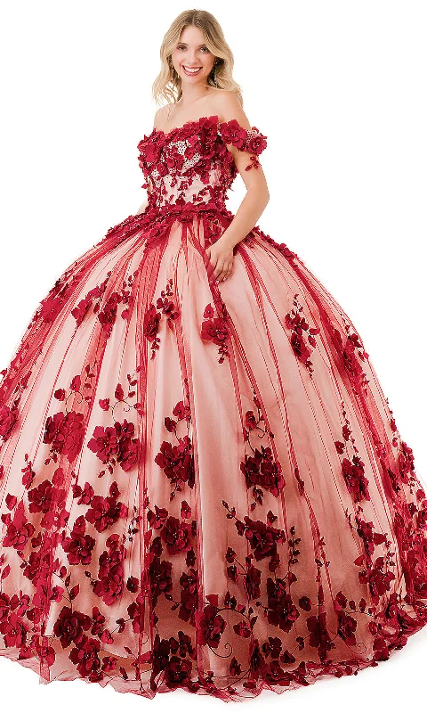 women's mini dressesTrevi Collection L2840E - Off-Shoulder Embellished Ballgown