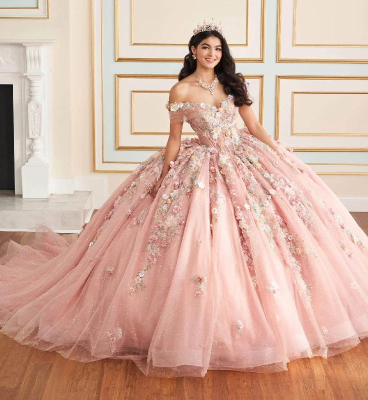 women's trendy dressesPrincesa by Ariana Vara PR30175 - Floral Embellished Sweetheart Neck Ball Gown