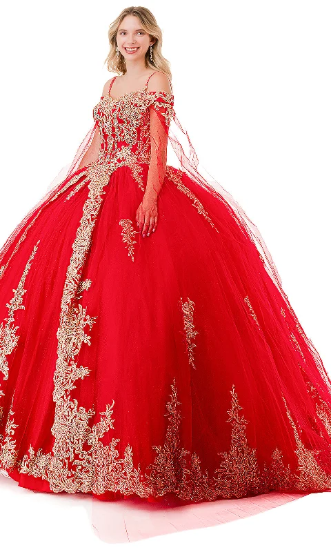 women's A-line dressesTrevi Collection L2839C - Off-Shoulder Sweetheart Neck Ballgown