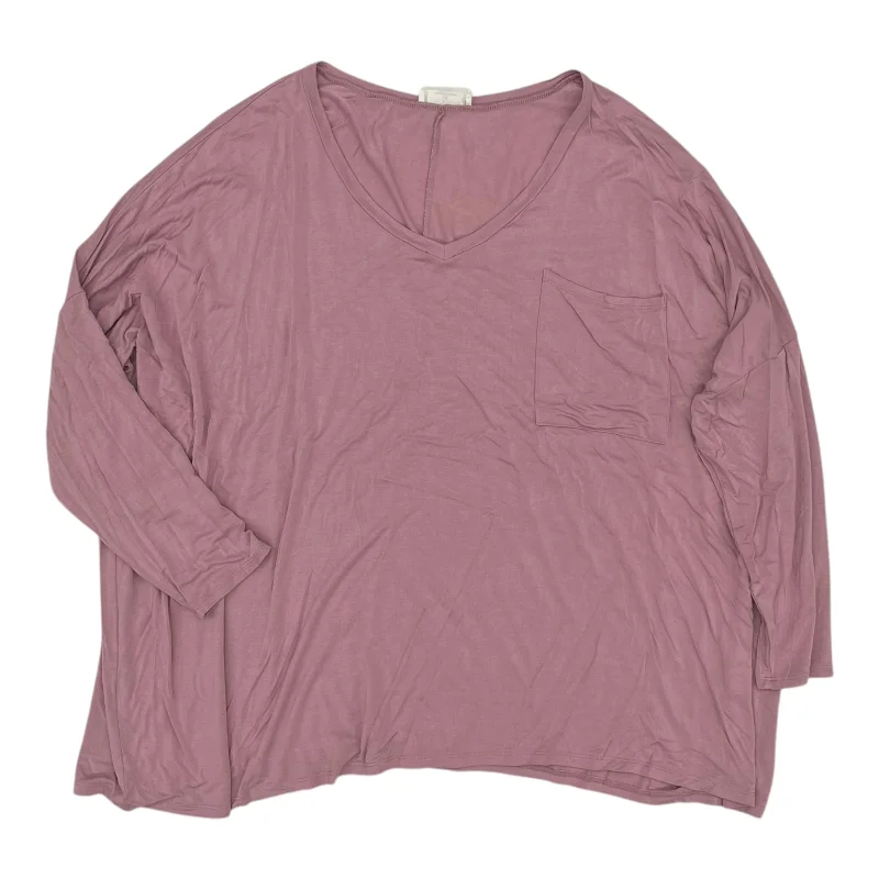 women's tops for those who want to wear versatile pieces that can be dressed up or downTop Ls By Zenana Outfitters In Pink, Size:1X