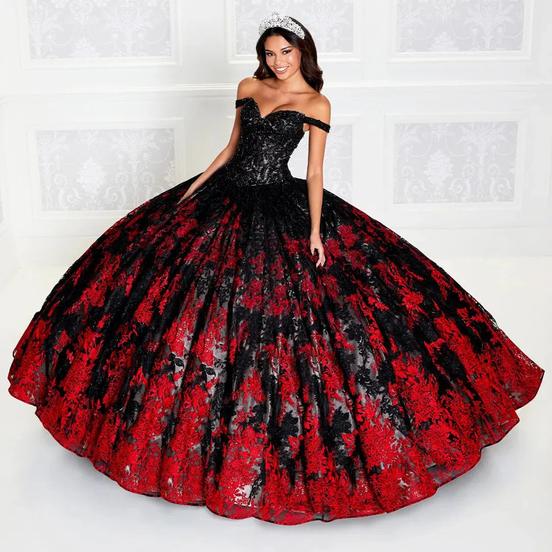 women's high-end dressesPrincesa by Ariana Vara PR12275 - V-Neck Quinceañera Ball Gown