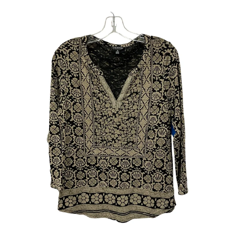 women's tops for those who love to experiment with fashionTop Ls By Lucky Brand In Brown, Size:M