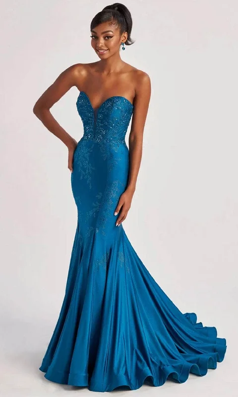 women's luxury dressesColette By Daphne CL8445 - Lace Up Mermaid Gown