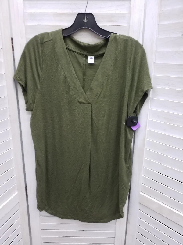 women's T-shirts with ruffle accentsTop Short Sleeve Basic By Old Navy  Size: M