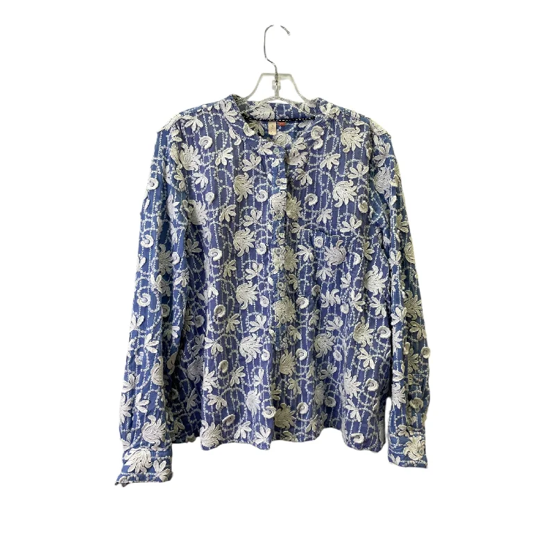 women's tops for those who want to invest in timeless piecesTop Ls By Pilcro In Blue & White, Size:M