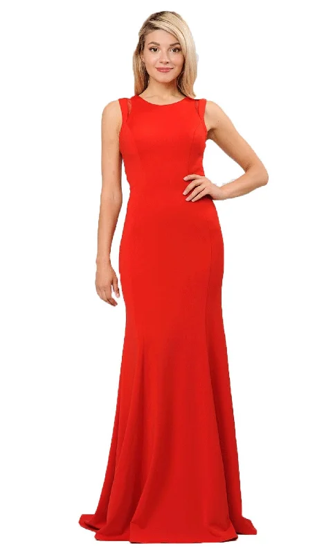 women's hourglass figure dressesPoly USA 8232 - Cutout Back Mermaid Gown