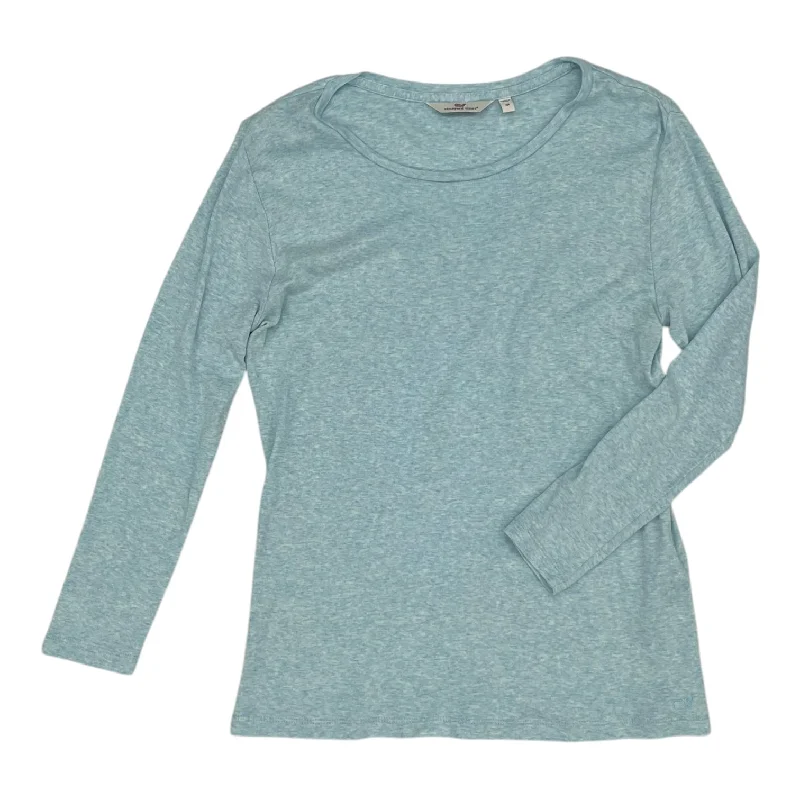 women's tops with ruffled hemsTop Ls Basic By Vineyard Vines In Blue, Size:M