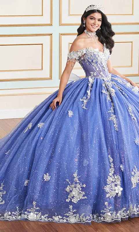 women's bespoke dressesPrincesa by Ariana Vara PR30178 - Floral Embellished Off-Shoulder Ball Gown