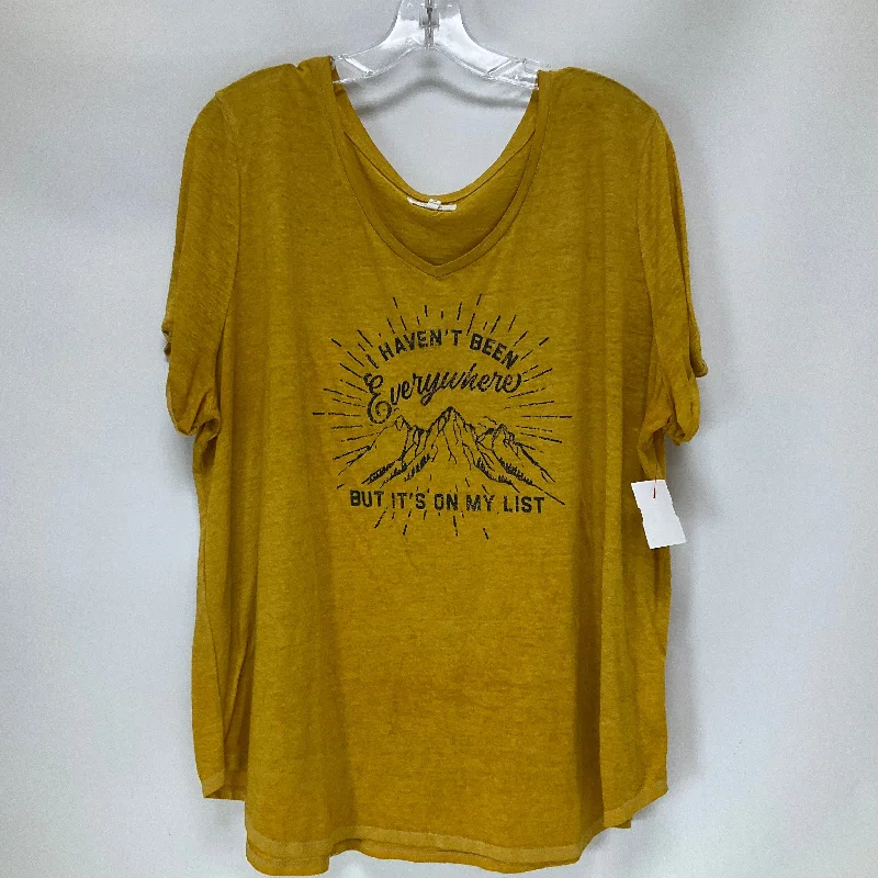 women's T-shirts with lace trimTop Short Sleeve By Maurices  Size: 2x