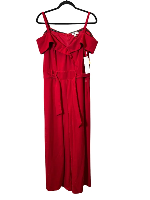 women's jumpsuits for moisture-wicking materialsJumpsuit By Shelby And Palmer In Red, Size: 14