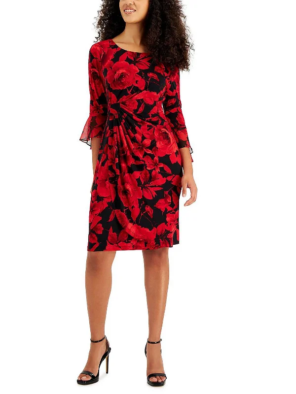 women's affordable dressesPetites Womens Floral Mini Cocktail and Party Dress