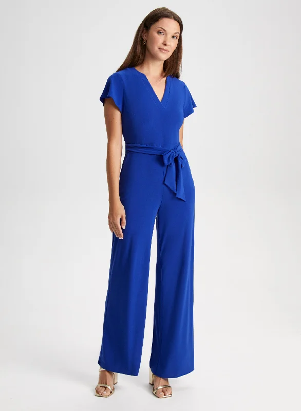 women's jumpsuits for winterWide Leg V-Neck Jumpsuit