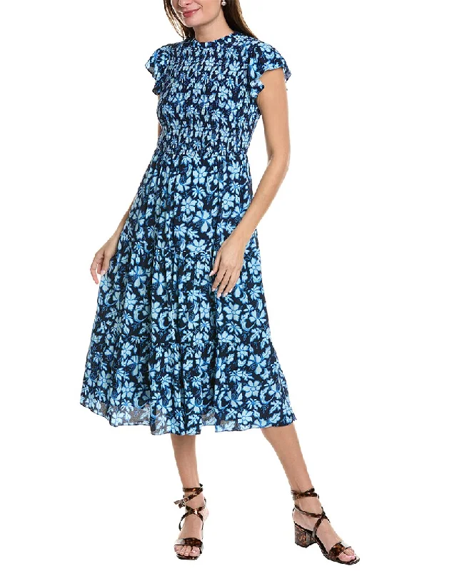 women's statement dressesSail to Sable Smocked Bodice Midi Dress