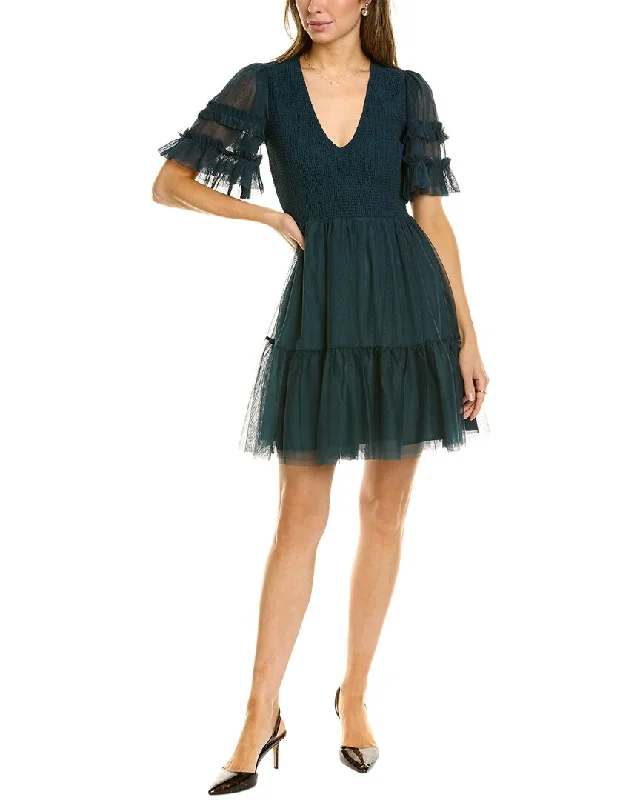 women's versatile dressesBoden Tulle Smocked Mini Party Dress