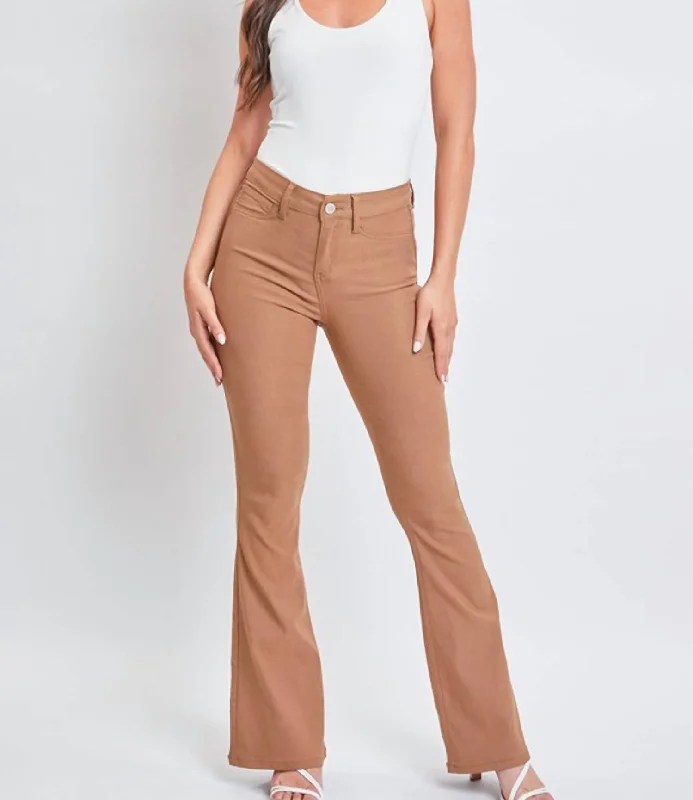 women's relaxed-fit denim jeansHyperstretch High Rise Flare Jean In Almond