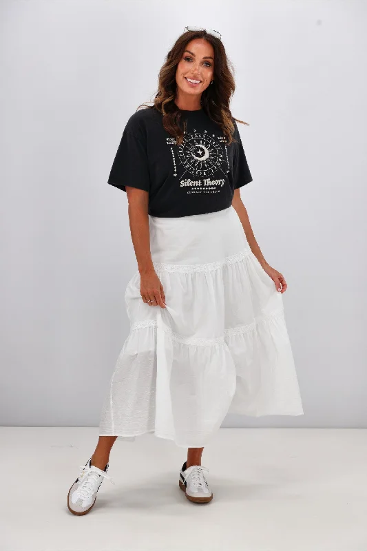 women's party skirtsSunday Boho Ebony Skirt White