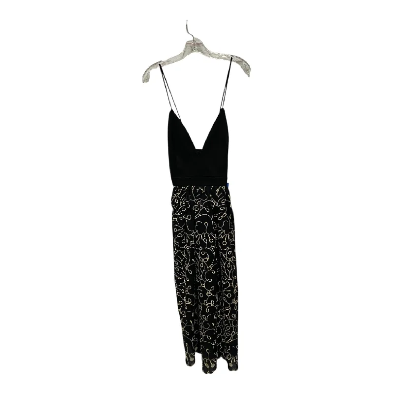 women's casual dressesDress Party Midi By Maeve In Black & Gold, Size:S