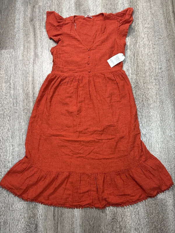 women's shift dressesDress Casual Midi By Time And Tru In Orange, Size: L