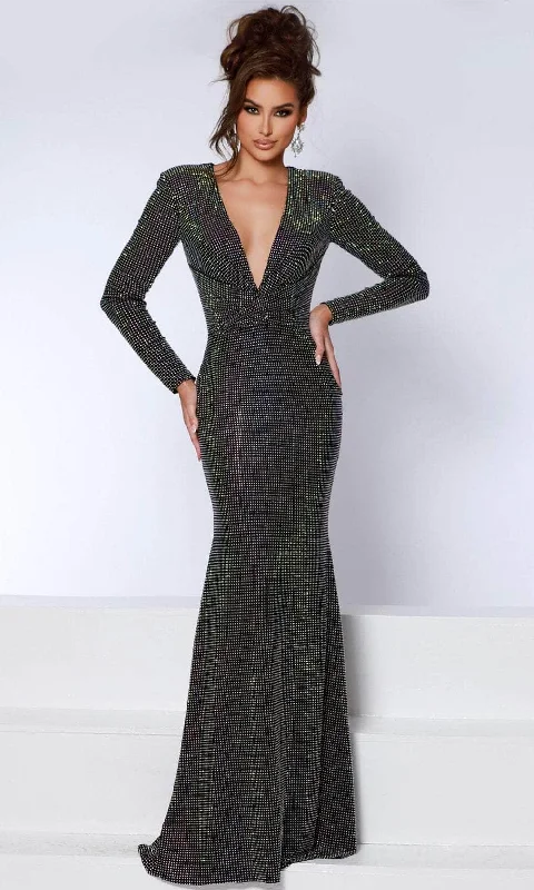 women's handmade dressesJohnathan Kayne 2901 - Beaded V-Neck Evening Dress