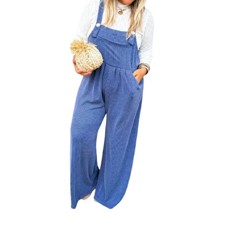 women's denim jeans for casual wearKarli Boho Overalls In Blue