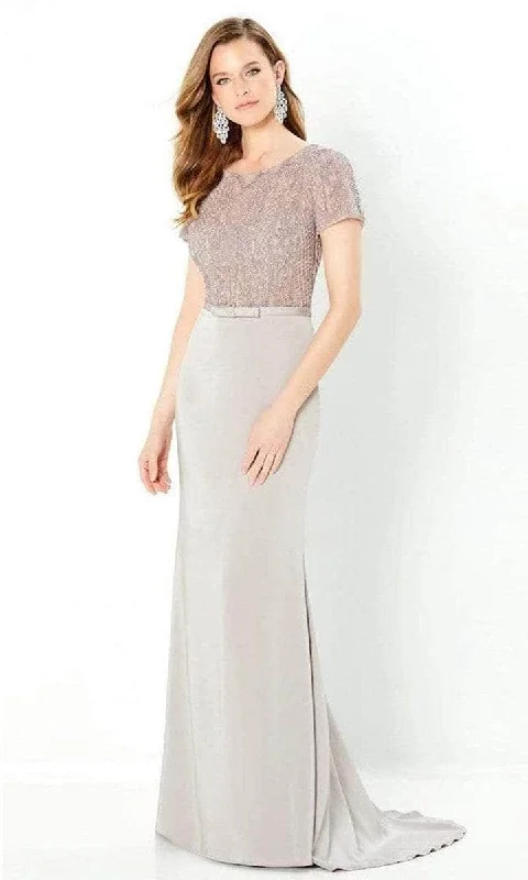 women's vacation dressesMontage by Mon Cheri - Beaded Bateau Evening Gown 220938 - 1 pc Stone In Size 6 Available