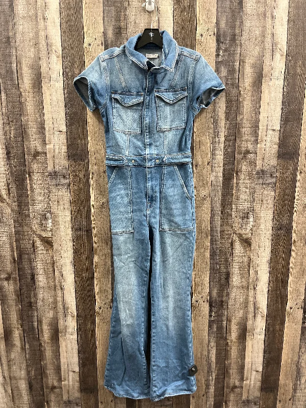 women's jumpsuits with bow tiesJumpsuit By Good American In Blue Denim, Size: M