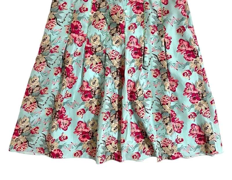 women's fair-trade solid-color skirtsWomen's Floral Print Midi Skirt In Multicolor