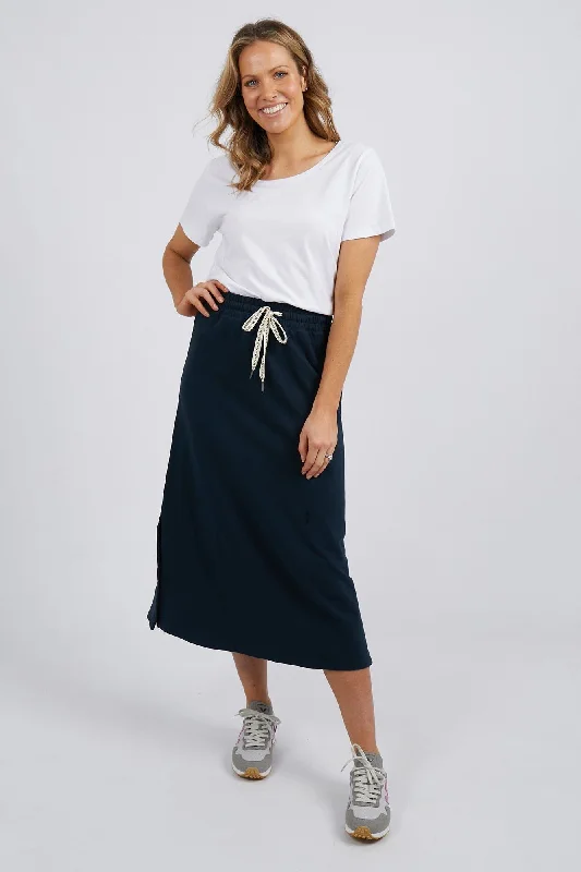 women's elastic waist skirtsElm Travel Skirt Navy