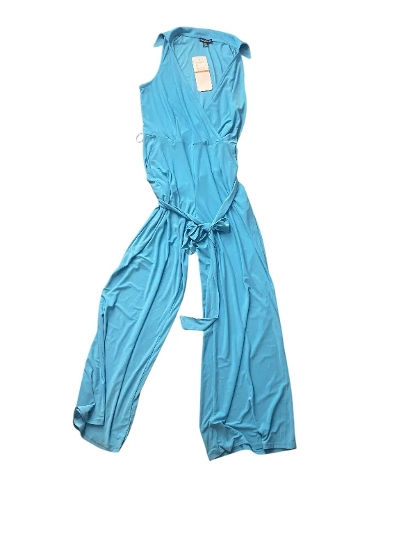 women's jumpsuits with halter necksJumpsuit By Nina Leonard In Blue, Size: S