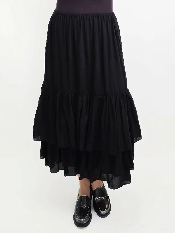 women's woven skirtsSlip Tencel Skirt In Black