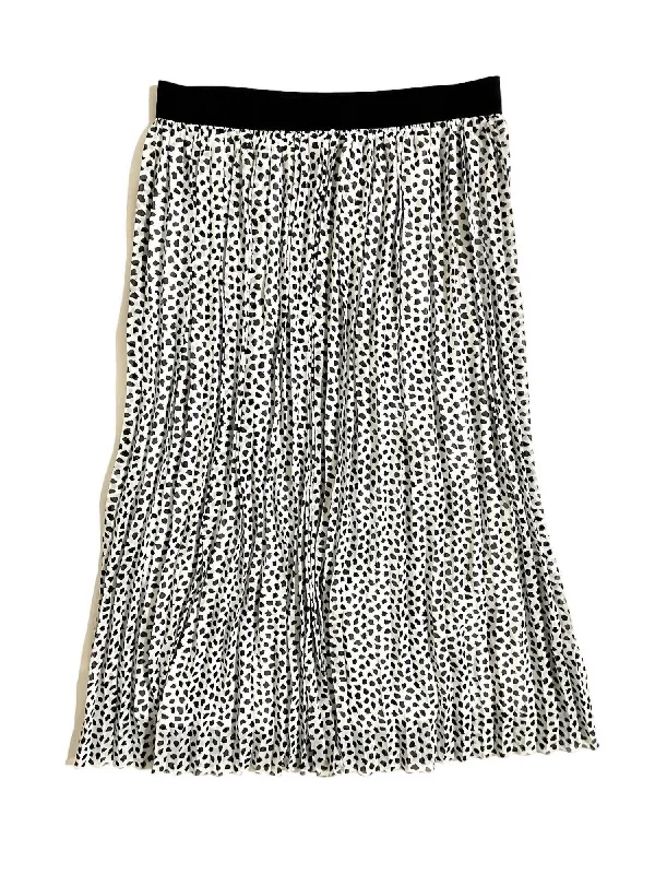 women's bodycon mini skirtsWomen's Splatter Print Midi Chiffon Skirt In Black + White