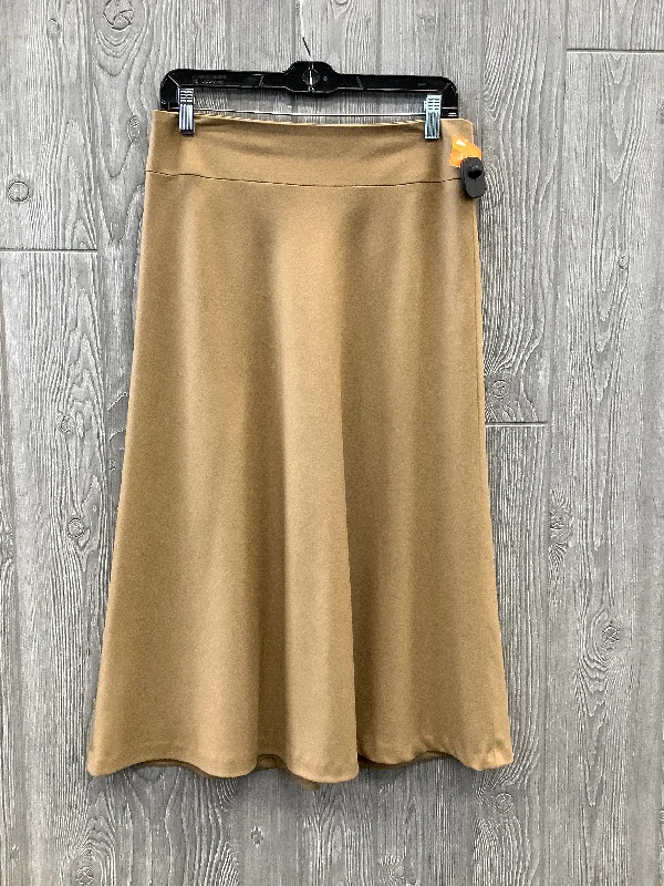 women's zip-front midi skirts for eventsSkirt Maxi By Talbots In Tan, Size: 4