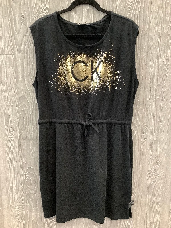 women's custom dressesDress Casual Midi By Calvin Klein In Black, Size: Xl