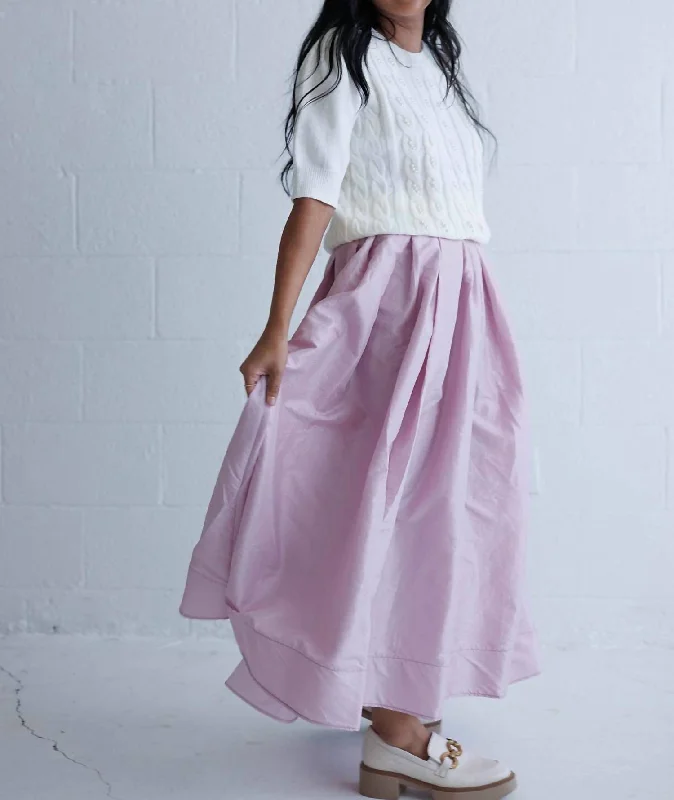 women's retro denim skirtsEmilia Full Skirt In Plum Blossom