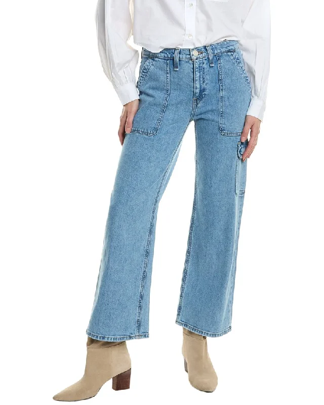 women's acid-washed denim jeansHUDSON Jeans Rosie Reservoir High-Rise Wide Leg Jean