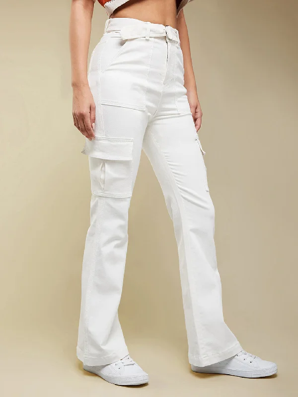 women's denim jeans with embroidery on pockets24/7 comfort Women's White Wide Leg High Rise Stretchable Denim Jeans