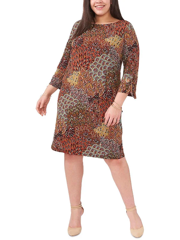 women's club dressesPlus Womens Printed Mini Shift Dress