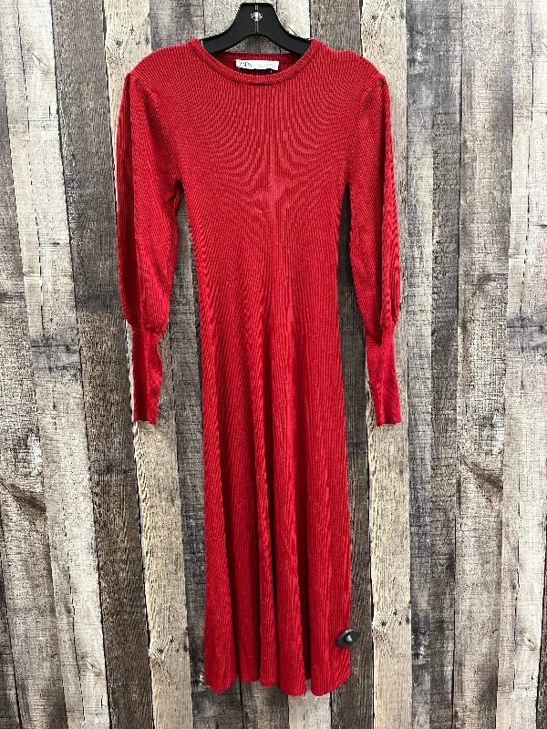 women's sleeveless dressesDress Casual Midi By Zara In Red, Size: S