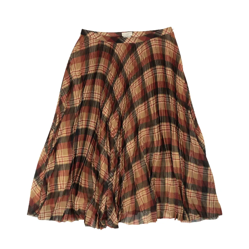 women's mini skirtsDries Van Noten Sax Plaid Pleated Skirt - Multi